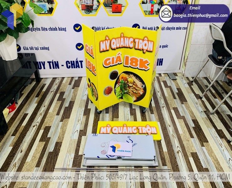 báo giá chi tiết xe mì trộn gấp gọn TPHCM