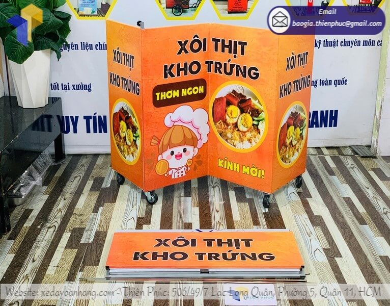 Báo giá tủ bán đồ ăn xếp gọn lưu động trên vỉa hè rẻ chất lượng dịch vụ tốt