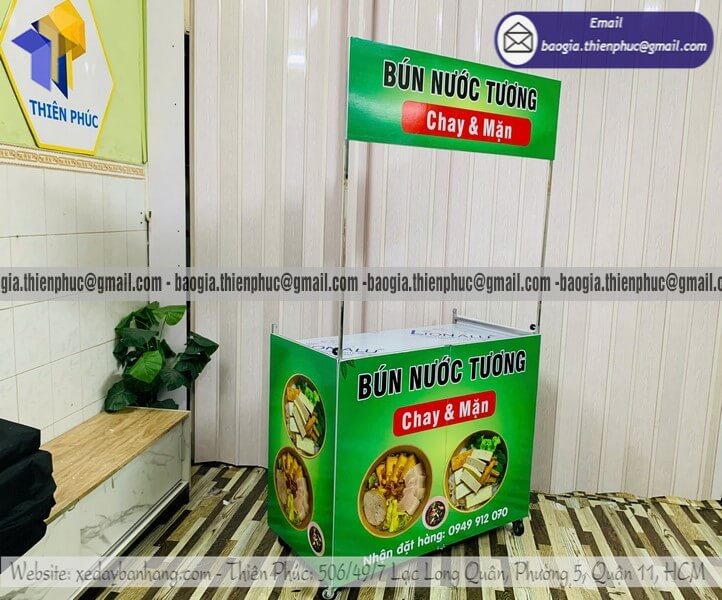 Báo giá xe bán bún nước tương trên vỉa hè lắp ráp rẻ toàn quốc dành cho người mới tập kinh doanh