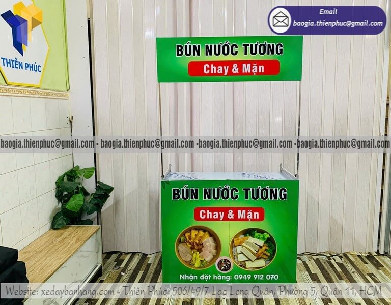 Báo giá xe bán bún nước tương trên vỉa hè lắp ráp rẻ
