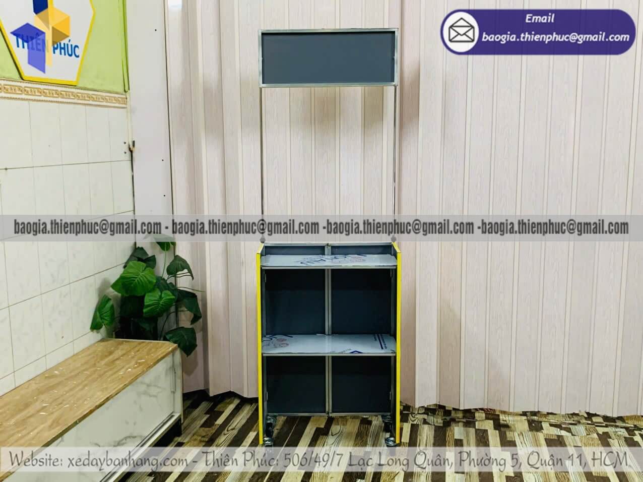 Báo giá xe bán mì trộn mini xếp gọn bán lề đường cho quán ăn vặt mở điểm bán mới