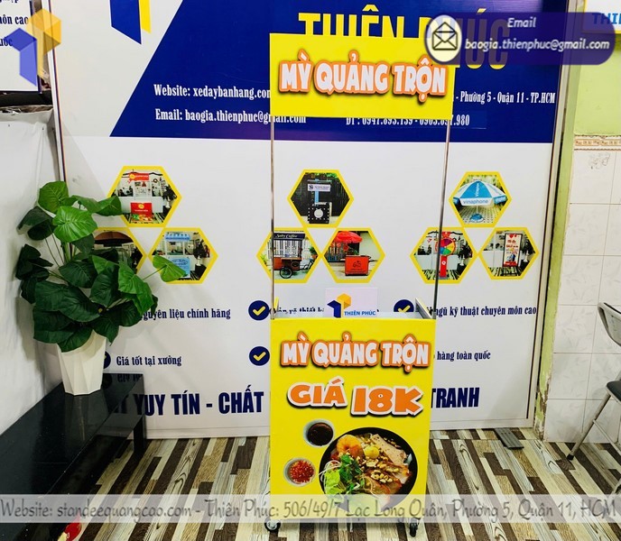 báo giá xe mì trộn gấp gọn