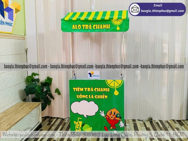 Đặt mẫu quầy bán trà chanh ngoài hè phố xếp gọn đẹp Đặt mẫu quầy bán trà chanh ngoài hè phố xếp gọn đẹp