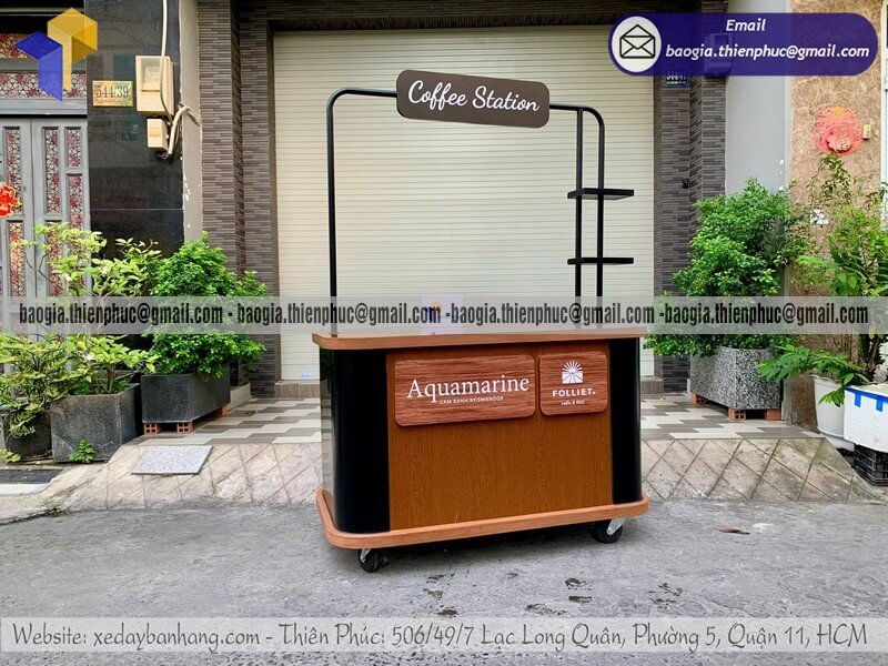 Gia công quầy trưng bày cafe cao cấp giá rẻ chính hãng gia công theo mẫu riêng