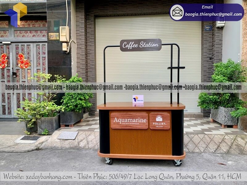 Gia công quầy trưng bày cafe cao cấp giá rẻ chính hãng