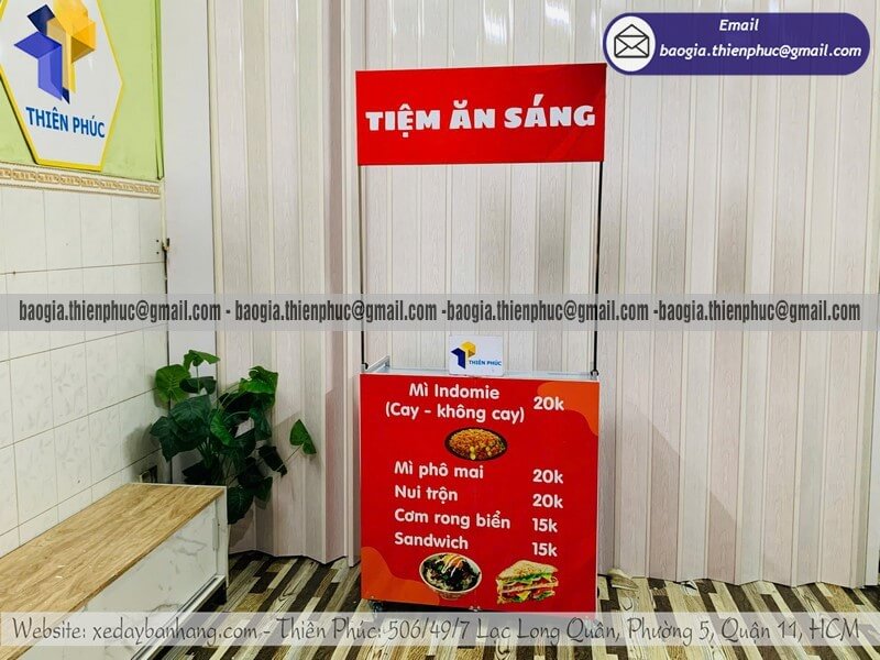 Giá quầy bán đồ ăn sáng hàng rong xếp gọn rẻ Giá quầy bán đồ ăn sáng hàng rong xếp gọn rẻ