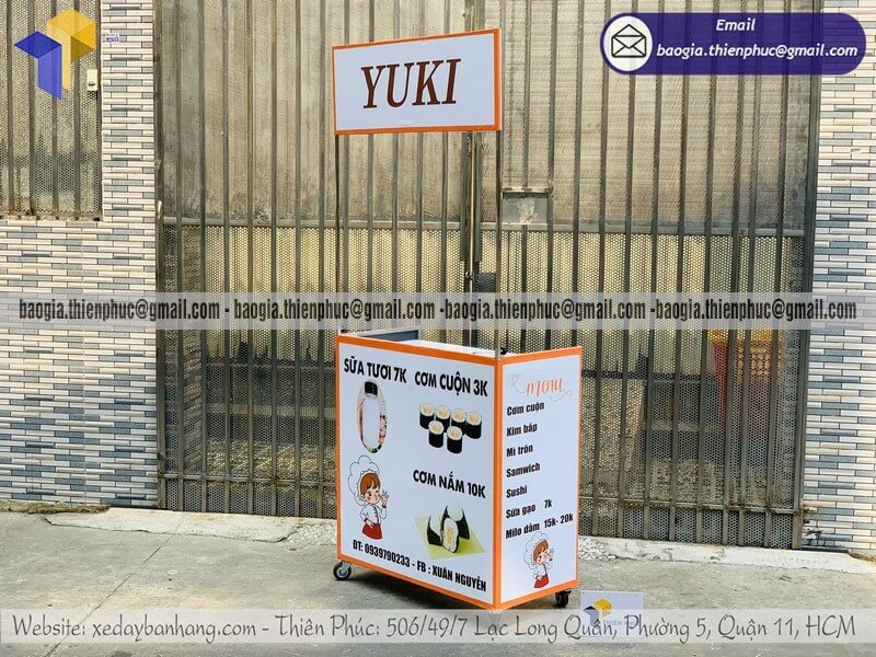 Giá tủ bán cơm nắm hàng rong lắp ráp xếp gọn giá rẻ phục vụ hộ kinh doanh cá nhân