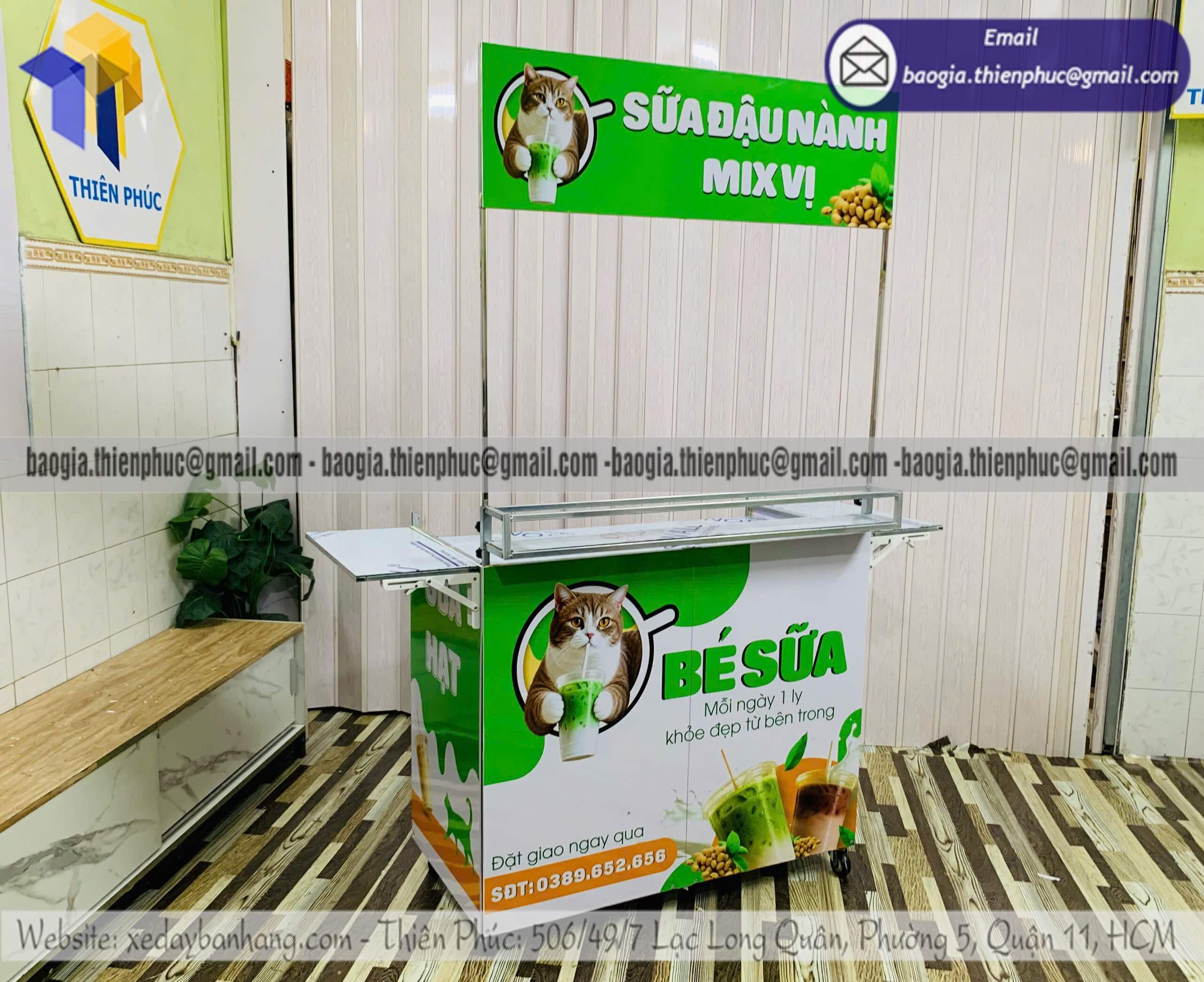 Kệ bán thức uống lắp ráp phục vụ bán hàng rong chốt đơn nhanh tăng doanh thu hiệu quả