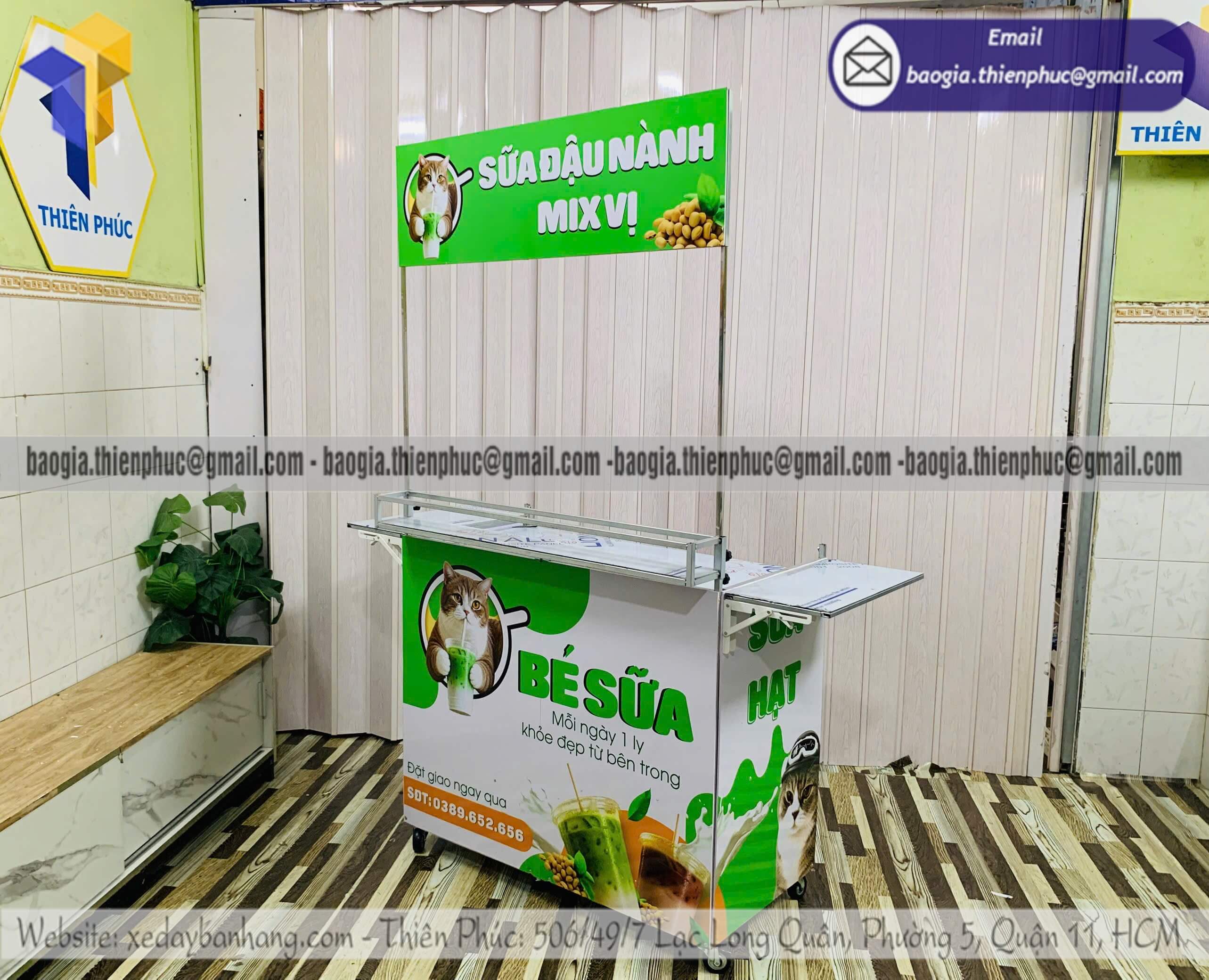 Kệ bán thức uống lắp ráp phục vụ bán hàng rong trong 3 giây tiết kiệm không gian bán hàng