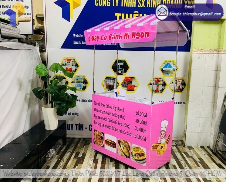 Mua kệ bán bánh mì lưu động xếp gọn giá rẻ xuất hóa đơn VAT chi tiết