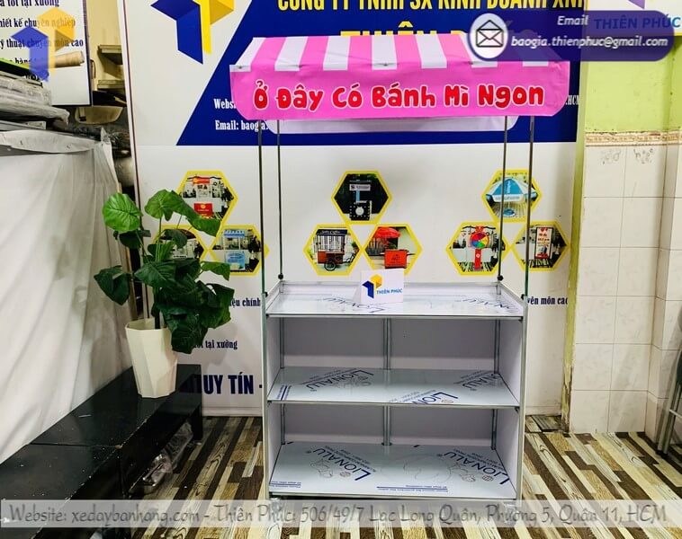 Mua kệ bán bánh mì lưu động xếp gọn giá rẻ tiện di chuyển tận nơi