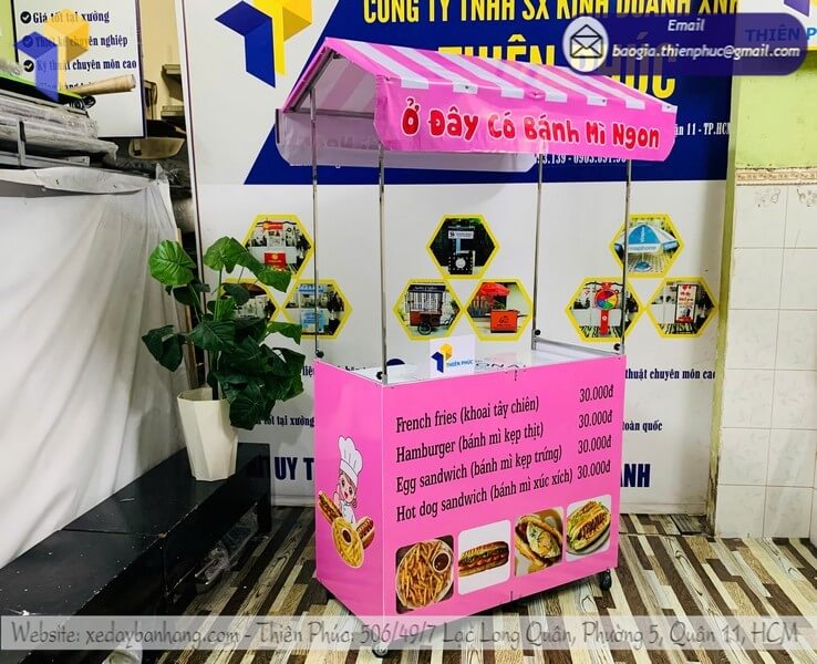 Mua kệ bán bánh mì lưu động xếp gọn giá rẻ xưởng Thiên Phúc giá ưu đãi