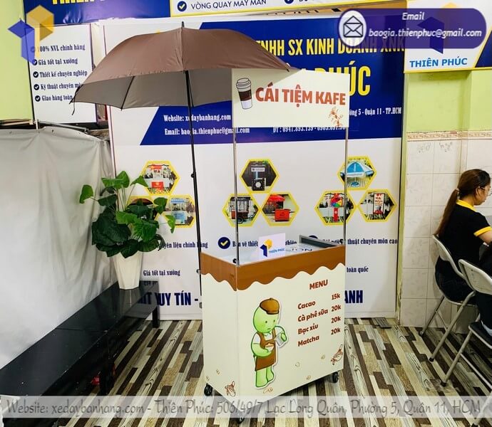 mua xe coffee có dù giá rẻ tại quận 11