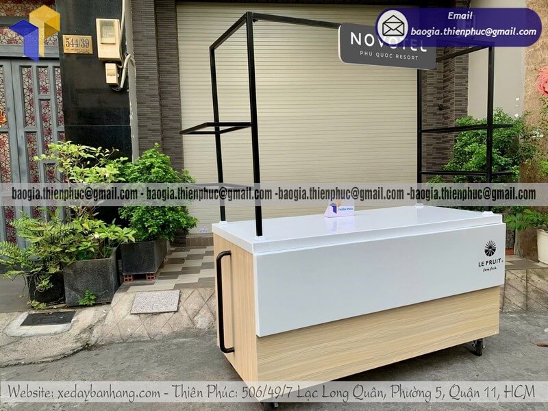 Nơi gia công quầy trưng bày nước ép cao cấp ngoài trời rẻ phục vụ bán lẻ cho hội chợ