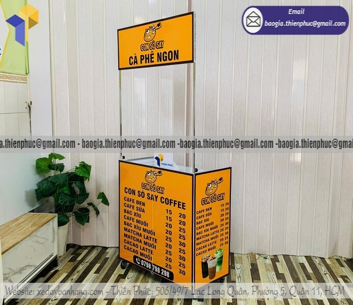 Quầy bán coffee take away hè phố lắp ráp lề đường mua là bán được ngay lắp ráp nhanh