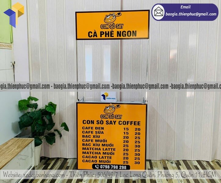 Quầy bán coffee take away hè phố lắp ráp lề đường Quầy bán coffee take away hè phố lắp ráp lề đường