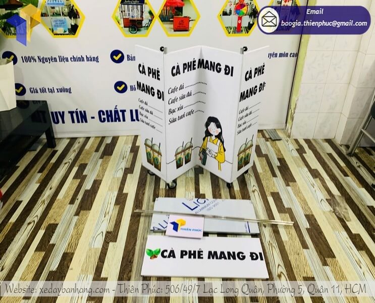 thiết kế xe cafe mang đi tại xưởng sản xuất Quãng Nam