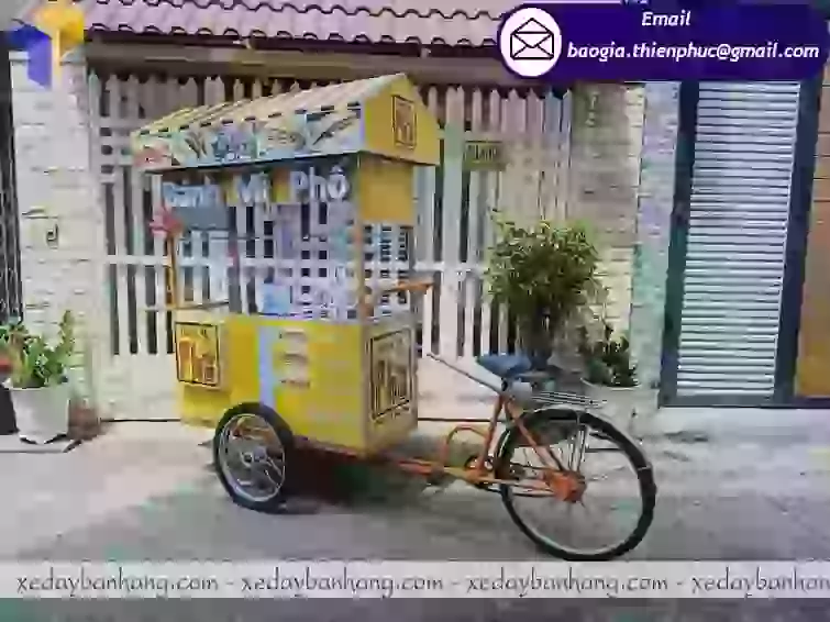 thiết kế xe đạp bán bánh mì dạo