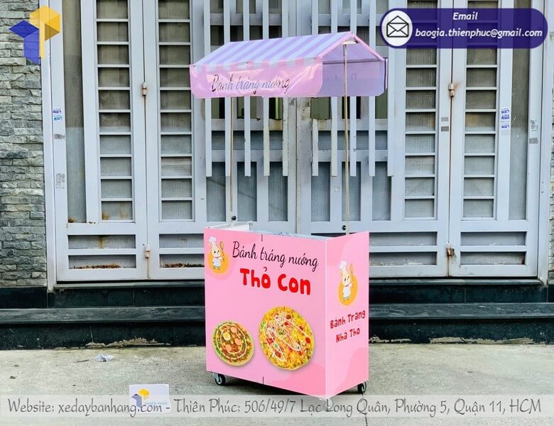 Xe bán bánh tráng lề đường giao ngay mẫu tiêu chuẩn