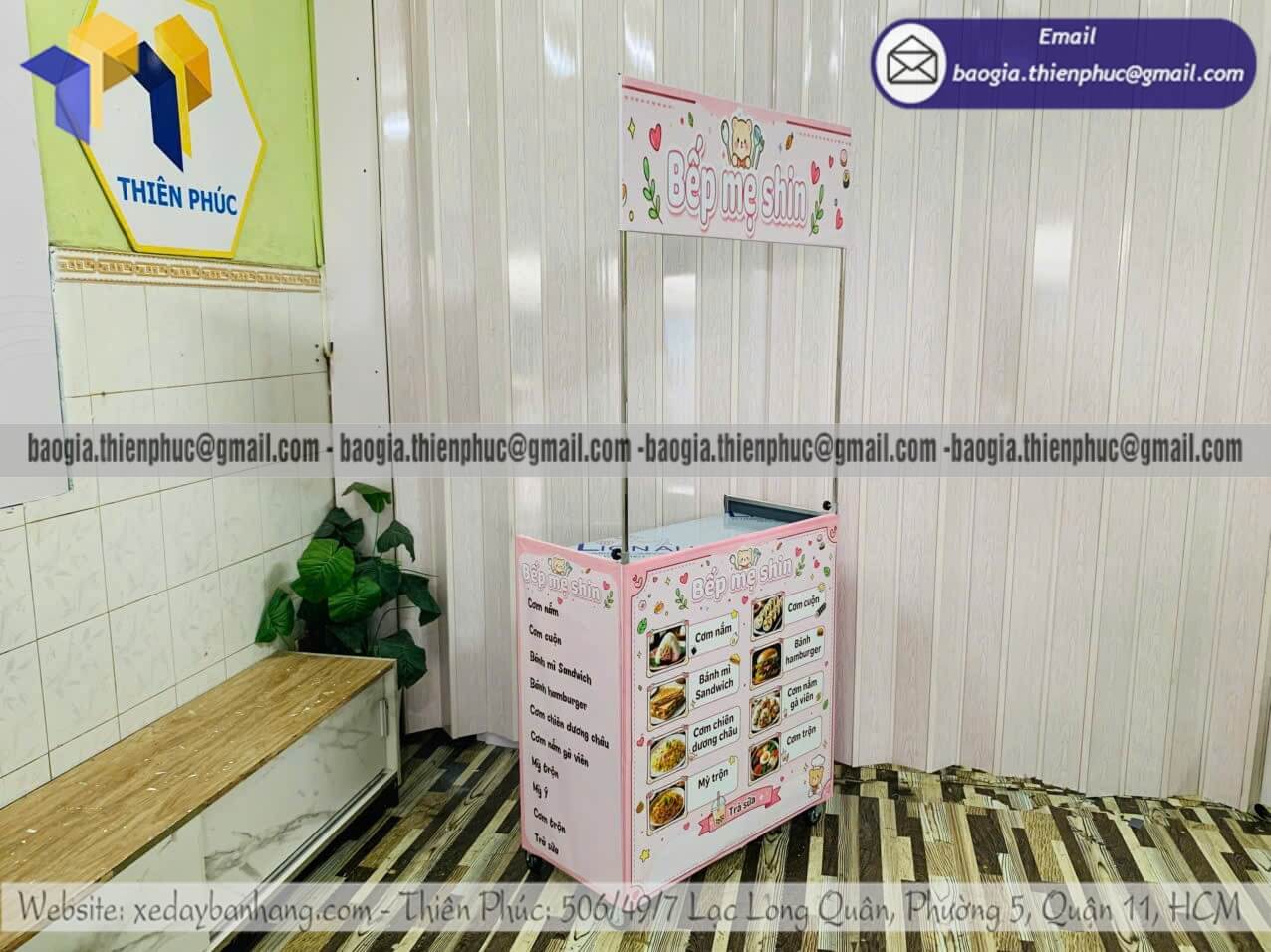 Xưởng đóng xe bạt bán cơm nắm xếp gọn đẩy bán rong cho người bán rong tphcm và nhiều tỉnh thành