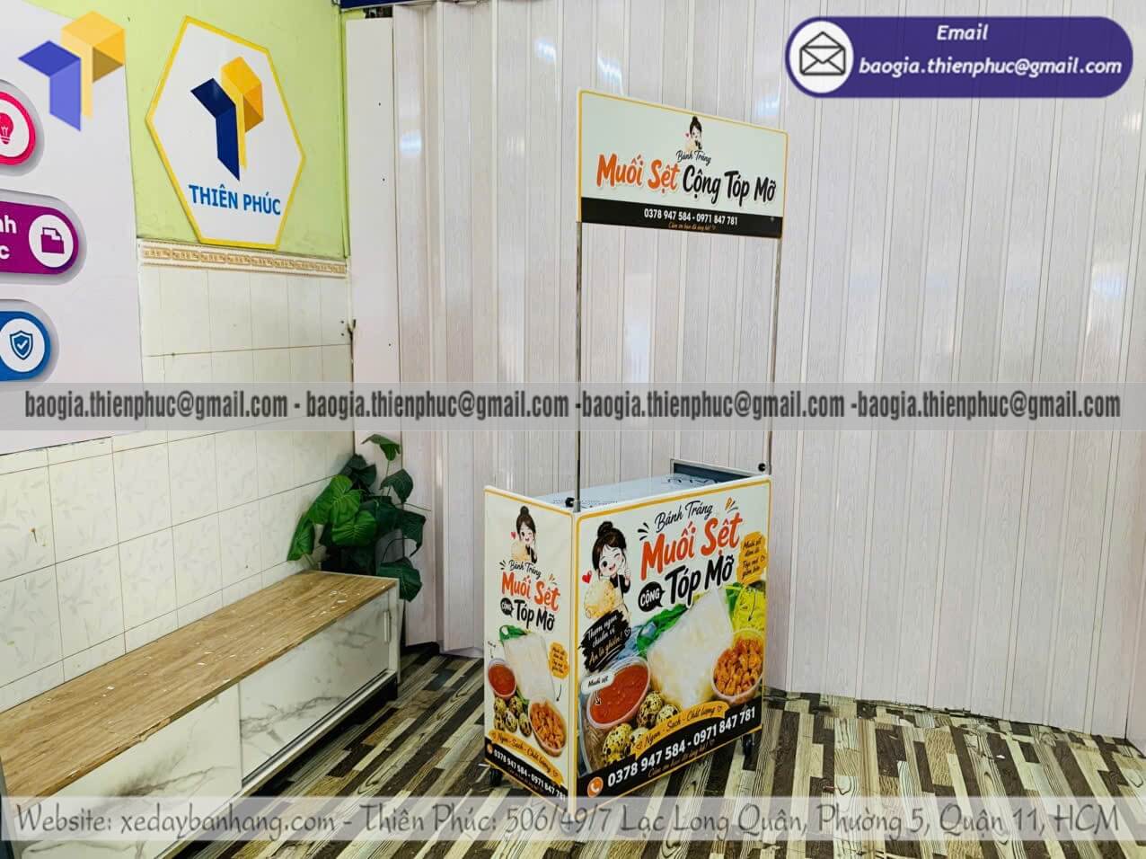 Xưởng đóng xe bạt trưng bày bán đồ ăn xếp gọn người kinh doanh tại tphcm và giao toàn quốc