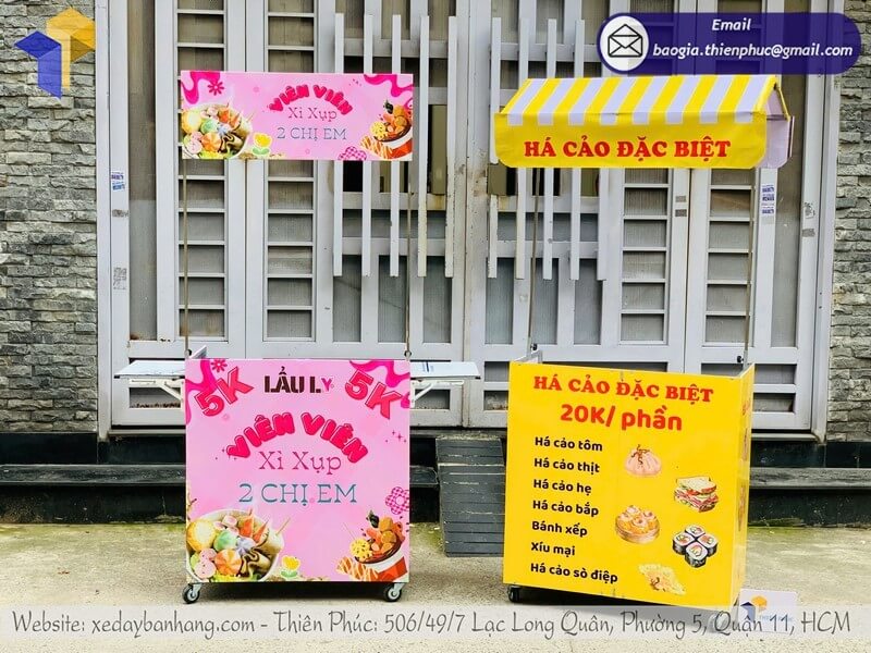 Xưởng sản xuất quầy bán đồ ăn gấp gọn vỉa hè độc đáo, hấp dẫn