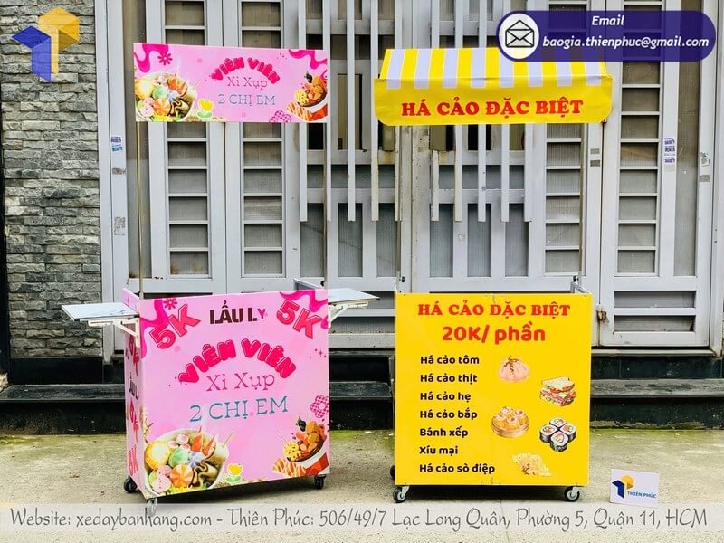 Xưởng sản xuất quầy bán đồ ăn gấp gọn vỉa hè tiện lợi bán hàng nhanh